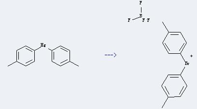 Uses of Mercury,bis(4-methylphenyl)-: it can be used to produce di-p-tolylbromonium tetrafluoroborate.